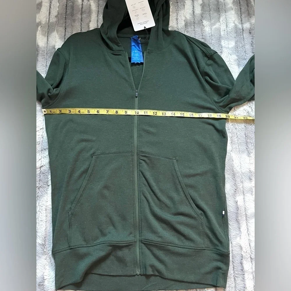 Kit and Ace Brushed Zip Up Hoodie Heather Forest Size XS - Picture 5 of 10
